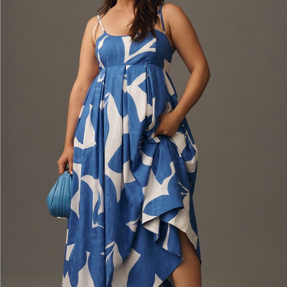Anthropologie Blue and White Dress - Picture 1 of 6